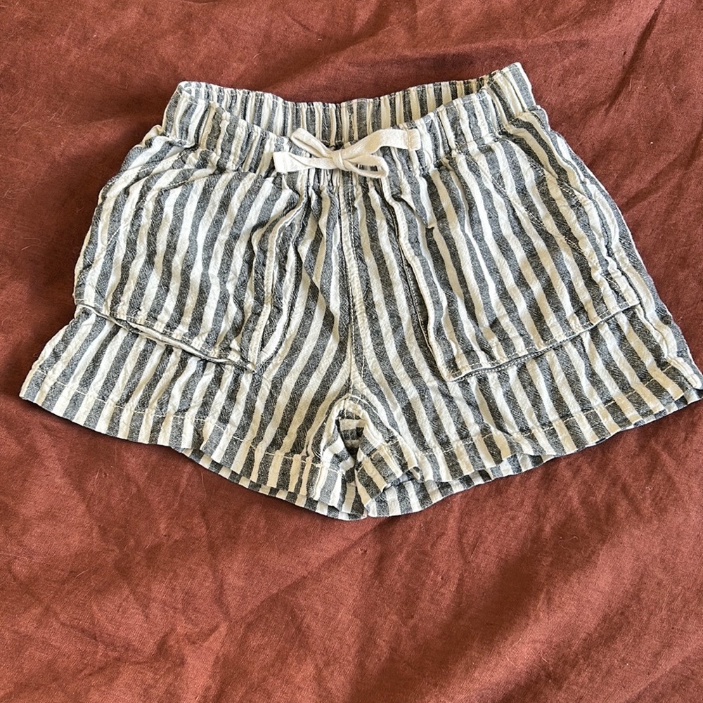 Striped Linen Tea Shorts